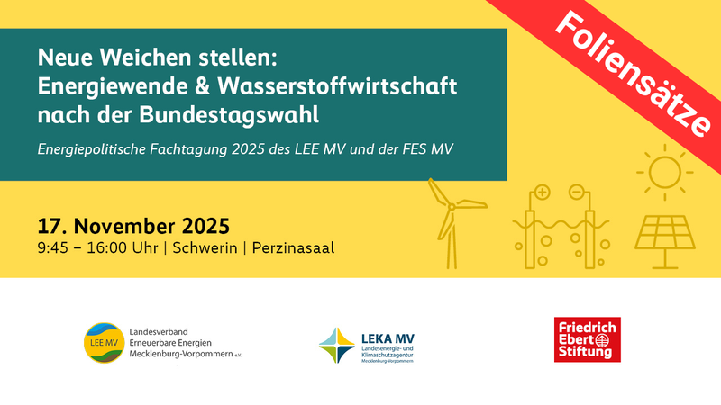 Titelbild zum News-Artikel Foliensätze für die Fachtagung "Energiewende und Wasserstoff nach der Bundestagswahl"