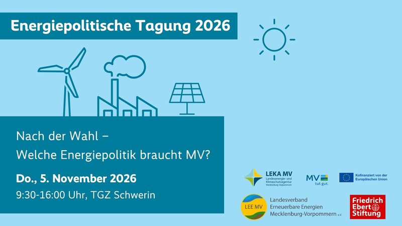 Titelbild zur Veranstaltung Nach der Wahl - Welche Energiepolitik braucht MV?